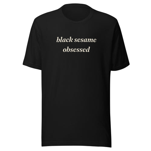 Black Sesame Obsessed text t-shirt, black